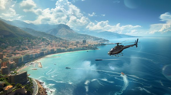 Vol en hélicoptère de Nice à Monaco : appréciez votre passage au-dessus de la promenade des Anglais